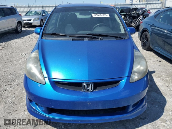 2007 Honda Fit Sport with VIN JHMGD37687S048728, listed as a Copart auction lot 50455905 with 118,340 mi miles and Salvage Title. Bid and sale history available at carsss.com. Image 5.