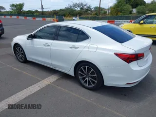 2015 Acura TLX V6 Tech with VIN 19UUB2F56FA015522, listed as a IAAI auction lot 42185190 with 116,965 mi miles. Bid and sale history available at carsss.com. Image 3.