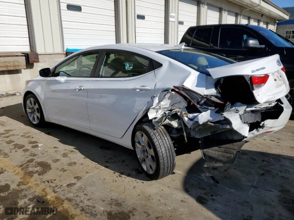 2013 Hyundai Elantra Limited with VIN 5NPDH4AE2DH231535, listed as a Copart auction lot 44438965 with 86,386 mi miles and Salvage Title. Bid and sale history available at carsss.com. Image 2.