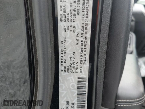 2023 Jeep Grand Cherokee Altitude z VIN 1C4RJKAG1P8808056, wystawiony jako Copart lot #54924315 z przebiegiem Nie podano mil oraz Szkoda całkowita • Salvage title. Historia ofert i sprzedaży dostępna na DreamBid. Obrazek 13.