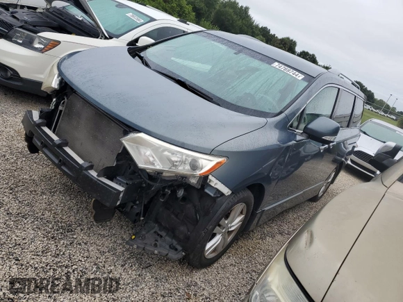 2011 Nissan Quest S with VIN JN8AE2KP8B9004537, listed as a Copart auction lot 74769744 with 98,523 mi miles and Salvage Title. Bid and sale history available at carsss.com. Image 1.
