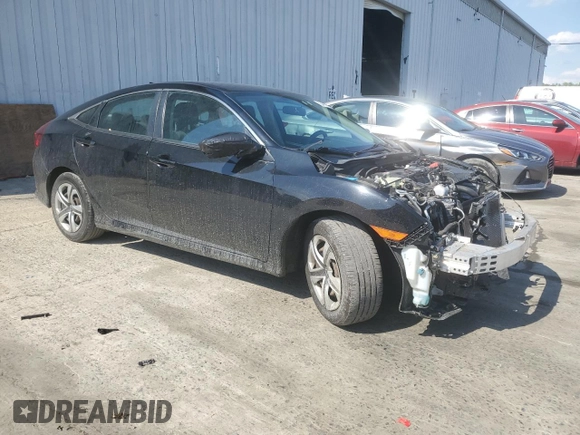 2017 Honda Civic LX with VIN 2HGFC2F5XHH510364, listed as a Copart auction lot 55491735 with 83,520 mi miles and Salvage Title. Bid and sale history available at DreamBid. Image 4.