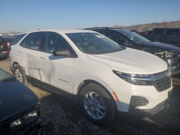 2024 Chevrolet Equinox LS with VIN 3GNAXHEG3RL271467, listed as a Copart auction lot 46287595 with 25,465 mi miles and Salvage Title. Bid and sale history available at DreamBid. Image 4.