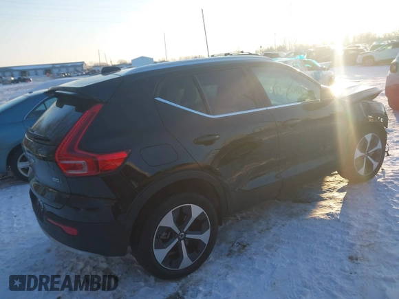 2024 Volvo XC40 Plus Bright Theme with VIN YV4L12UE3R2252433, listed as a IAAI auction lot 41322400 with 23 mi miles. Bid and sale history available at carsss.com. Image 4.