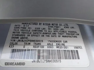 2017 Nissan Rogue SV z VIN JN1BJ1CP5HW030515, wystawiony jako IAAI lot #41892304 z przebiegiem 83 794 mil mil oraz . Historia ofert i sprzedaży dostępna na DreamBid. Obrazek 9.