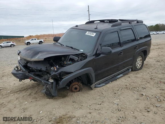 2005 Chevrolet Tahoe Z71 with VIN 1GNEC13T05R272325, listed as a Copart auction lot 39280284 with 155,434 mi miles and Salvage Title. Bid and sale history available at carsss.com. Image 1.