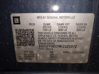 2019 Chevrolet Silverado 1500 LT with VIN 1GCUYDED9KZ121072, listed as a IAAI auction lot 41391898 with 94,456 mi miles. Bid and sale history available at carsss.com. Image 9.