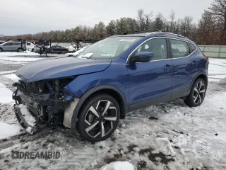 2021 Nissan Rogue Sport SL with VIN JN1BJ1CW2MW438259, listed as a Copart auction lot 44828355 with 54,478 mi miles and Salvage Title. Bid and sale history available at carsss.com. Image 1.