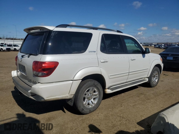 2005 Toyota Sequoia Limited with VIN 5TDBT48A55S240444, listed as a Copart auction lot 52815205 with 287,241 mi miles and Salvage Title. Bid and sale history available at DreamBid. Image 3.