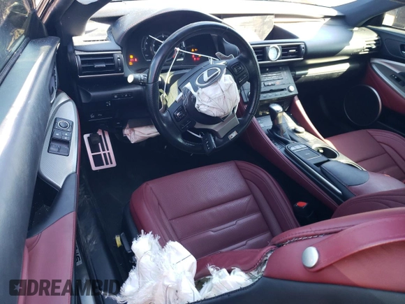 2017 Lexus RC 350 with VIN JTHHE5BC4H5017809, listed as a Copart auction lot 72443054 with 57,928 mi miles and Salvage title. Bid and sale history available at DreamBid. Image 8.