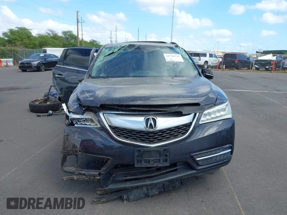 2016 Acura MDX with VIN 5FRYD3H25GB009186, listed as a IAAI auction lot 41720733 with 122,941 mi miles. Bid and sale history available at carsss.com. Image 13.