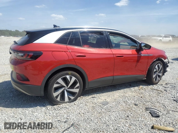 2021 Volkswagen ID.4 Pro S z VIN WVGKMPE29MP059900, wystawiony jako Copart lot #53725825 z przebiegiem Nie podano mil oraz Szkody całkowita. Historia ofert i sprzedaży dostępna na DreamBid. Obrazek 3.