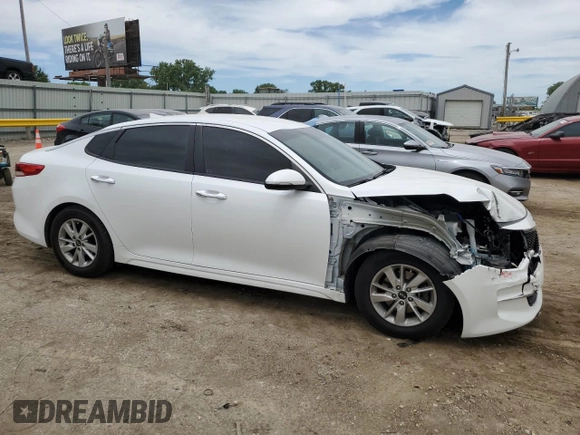 2018 Kia Optima S with VIN 5XXGT4L3XJG188402, listed as a Copart auction lot 57156235 with 107,169 mi miles and Salvage title. Bid and sale history available at DreamBid. Image 4.