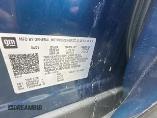 2021 Chevrolet Equinox LT with VIN 3GNAXJEV6ML378169, listed as a Copart auction lot 48204375 with 98,349 mi miles and Clean title. Bid and sale history available at DreamBid. Image 10.