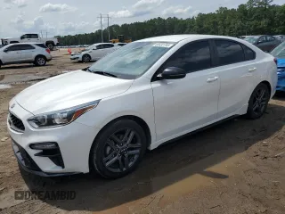 2021 Kia Forte GT-Line with VIN 3KPF34AD1ME384118, listed as a Copart auction lot 60437755 with 30,158 mi miles and Salvage title. Bid and sale history available at DreamBid. Image 1.