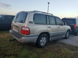 2000 Lexus LX 470 with VIN JT6HT00W8Y0120775, listed as a Copart auction lot 74629744 with 0 mi miles and Salvage Title. Bid and sale history available at carsss.com. Image 3.
