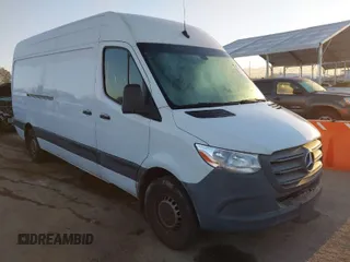2021 Mercedes-Benz Sprinter Cargo with VIN W1W40CHY4MT054679, listed as a IAAI auction lot 41864337 with 148,214 mi miles. Bid and sale history available at carsss.com. Image 1.