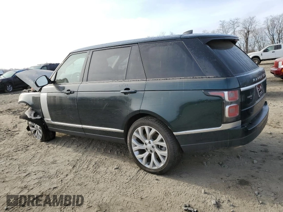 2021 Land Rover Range Rover z VIN SALGS5SE9MA422369, wystawiony jako Copart lot #43907744 z przebiegiem Nie podano mil oraz Czysty tytuł • Clean title. Historia ofert i sprzedaży dostępna na DreamBid. Obrazek 2.