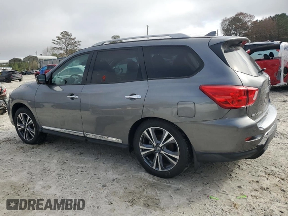 2020 Nissan Pathfinder Platinum with VIN 5N1DR2DM8LC597929, listed as a Copart auction lot 85009934 with 72,294 mi miles and Salvage Title. Bid and sale history available at carsss.com. Image 2.