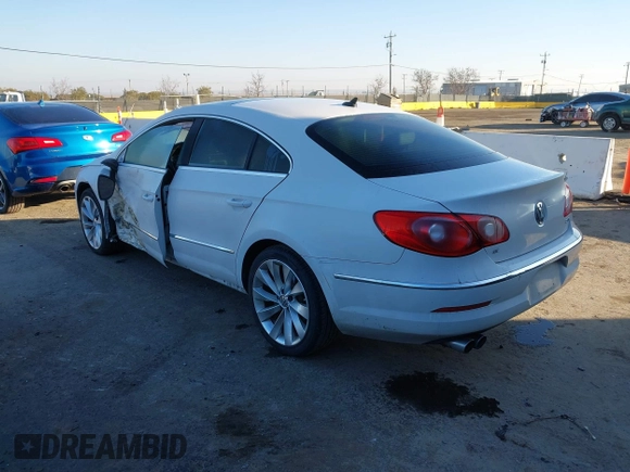 2012 Volkswagen CC Lux PZEV with VIN WVWHP7AN5CE501653, listed as a IAAI auction lot 41355917 with 98,607 mi miles. Bid and sale history available at carsss.com. Image 3.