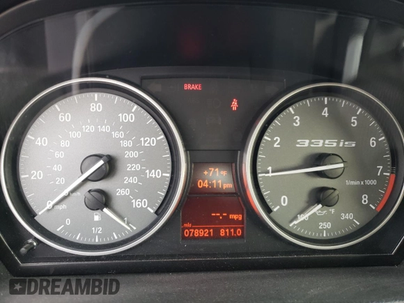 2011 BMW 3 Series 335is with VIN WBAKG1C50BE618357, listed as a Copart auction lot 39714394 with 78,921 mi miles and Salvage Title. Bid and sale history available at carsss.com. Image 9.