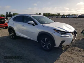 2021 Lexus NX 300h with VIN JTJGJRDZ0M5014172, listed as a Copart auction lot 52176455 with 43,644 mi miles and Salvage Title. Bid and sale history available at DreamBid. Image 4.