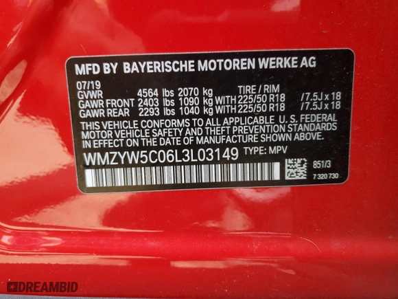 2020 MINI Countryman Cooper with VIN WMZYW5C06L3L03149, listed as a Copart auction lot 61272264 with 84,727 mi miles and Salvage Title. Bid and sale history available at carsss.com. Image 13.