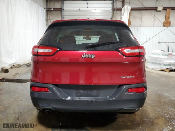 2015 Jeep Cherokee Sport with VIN 1C4PJLAB3FW643641, listed as a Copart auction lot 50572645 with 46,699 mi miles and Salvage Title. Bid and sale history available at carsss.com. Image 6.