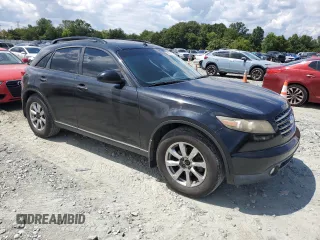 2007 Infiniti FX with VIN JNRAS08W27X203660, listed as a Copart auction lot 68220074 with 188,960 mi miles and Salvage Title. Bid and sale history available at DreamBid. Image 4.