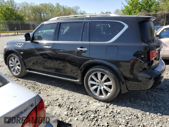 2014 Infiniti QX80 with VIN JN8AZ2NC8E9351805, listed as a Copart auction lot 51715735 with 130,943 mi miles and Salvage Title. Bid and sale history available at carsss.com. Image 2.