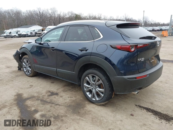 2025 Mazda CX-30 S Preferred with VIN 3MVDMBCMXSM752383, listed as a IAAI auction lot 41555027 with 785 mi miles and . Bid and sale history available at DreamBid. Image 3.