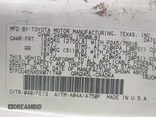 2013 Toyota Tacoma with VIN 5TFUU4ENXDX071740, listed as a IAAI auction lot 38728046 with 71,663 mi miles and . Bid and sale history available at DreamBid. Image 9.