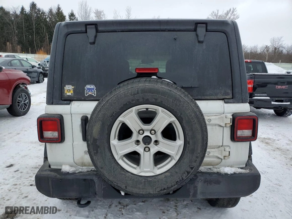 2020 Jeep Wrangler Unlimited Sport S with VIN 1C4HJXDN3LW226422, listed as a Copart auction lot 44763105 with 103,097 mi miles and Salvage Title. Bid and sale history available at carsss.com. Image 6.