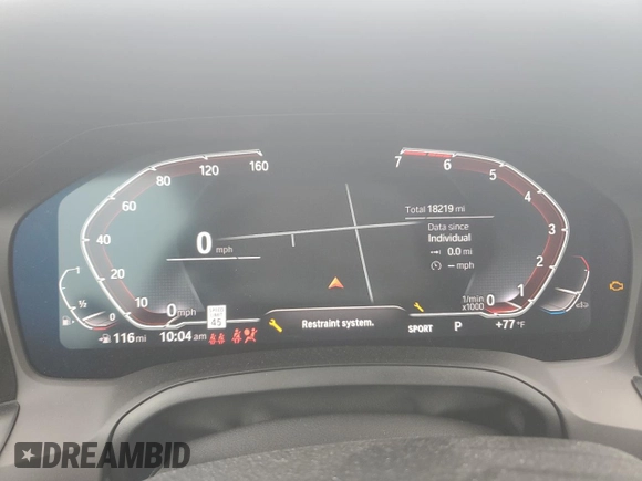 2021 BMW 4 Series 430i with VIN WBA23AT09MCG81555, listed as a Copart auction lot 81284974 with 18,219 mi miles and Salvage title. Bid and sale history available at DreamBid. Image 9.