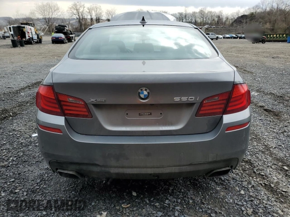 2013 BMW 5 Series 550i xDrive with VIN WBAFU9C52DDY70256, listed as a Copart auction lot 53100075 with 176,876 mi miles and Salvage Title. Bid and sale history available at carsss.com. Image 6.