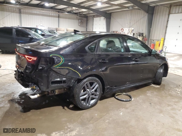 2020 Kia Forte GT-Line with VIN 3KPF34AD8LE242556, listed as a Copart auction lot 47356945 with 56,097 mi miles and Salvage Title. Bid and sale history available at carsss.com. Image 3.
