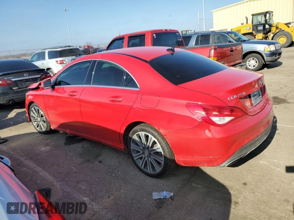 2017 Mercedes-Benz CLA with VIN WDDSJ4GB4HN491214, listed as a Copart auction lot 35938843 with 0 mi miles. Bid and sale history available at carsss.com. Image 2.