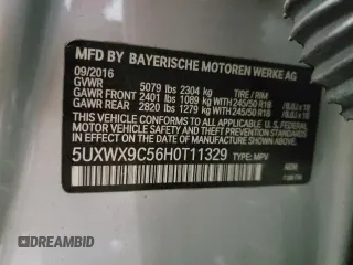 2017 BMW X3 xDrive28i with VIN 5UXWX9C56H0T11329, listed as a Copart auction lot 44760645 with 147,089 mi miles and Salvage Title. Bid and sale history available at DreamBid. Image 13.