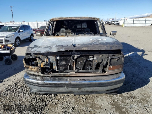 1993 Ford F-150 with VIN 1FTEX14NXPKA30599, listed as a Copart auction lot 84305744 with 0 mi miles and Salvage Title. Bid and sale history available at carsss.com. Image 5.