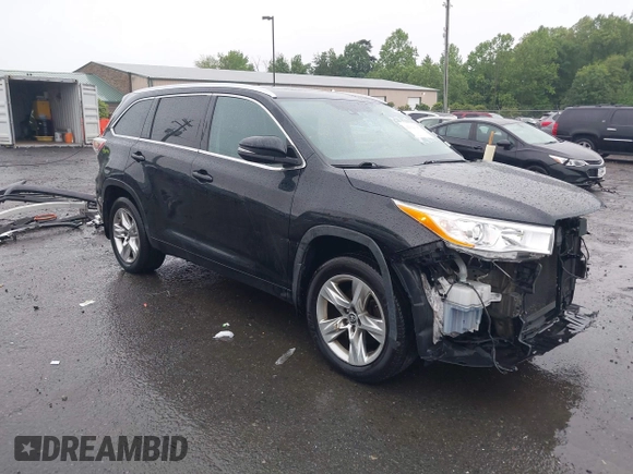 2016 Toyota Highlander Limited with VIN 5TDDKRFH4GS299299, listed as a IAAI auction lot 42206625 with 149,768 mi miles and . Bid and sale history available at DreamBid. Image 1.