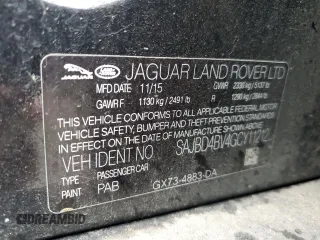 2016 Jaguar XF 35t Premium z VIN SAJBD4BV4GCY11212, wystawiony jako Copart lot #72271964 z przebiegiem 39 753 mil mil oraz Szkoda całkowita • Salvage title. Historia ofert i sprzedaży dostępna na DreamBid. Obrazek 12.