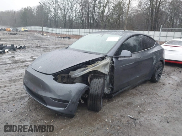 2022 Tesla Model Y Performance with VIN 7SAYGDEF1NF379167, listed as a IAAI auction lot 41429842 with 86,582 mi miles and . Bid and sale history available at DreamBid. Image 21.