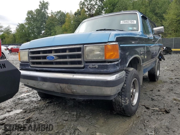 1989 Ford Bronco Custom z VIN 1FMEU15H6KLA27263, wystawiony jako Copart lot #73462704 z przebiegiem 88 209 mil mil oraz Szkoda całkowita • Salvage title. Historia ofert i sprzedaży dostępna na DreamBid. Obrazek 5.