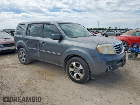 2013 Honda Pilot EX-L with VIN 5FNYF3H57DB027741, listed as a Copart auction lot 57719085 with 217,083 mi miles and Salvage title. Bid and sale history available at DreamBid. Image 4.