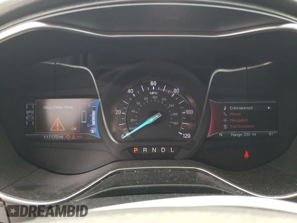 2018 Ford Fusion Titanium with VIN 3FA6P0RU9JR120124, listed as a Copart auction lot 54992384 with 117,170 mi miles and Salvage Title. Bid and sale history available at DreamBid. Image 9.