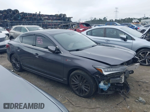 2019 Acura ILX w/Premium/A-Spec Pkg with VIN 19UDE2F8XKA003563, listed as a IAAI auction lot 41565914 with 49,960 mi miles. Bid and sale history available at carsss.com. Image 13.