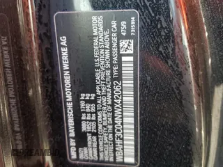 2022 BMW Z4 sDrive30i with VIN WBAHF3C04NWX42062, listed as a Copart auction lot 74989854 with 0 mi miles and Salvage Title. Bid and sale history available at carsss.com. Image 13.