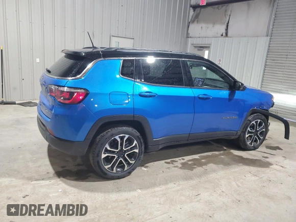 2024 Jeep Compass Limited z VIN 3C4NJDCN0RT595109, wystawiony jako Copart lot #63819305 z przebiegiem 37 862 mil mil oraz Czysty tytuł • Clean title. Historia ofert i sprzedaży dostępna na DreamBid. Obrazek 3.