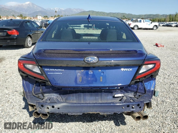 2024 Subaru WRX Premium with VIN JF1VBAH65R9819339, listed as a Copart auction lot 52388035 with 495 mi miles and Salvage title. Bid and sale history available at DreamBid. Image 6.