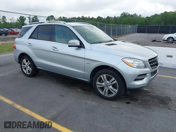 2012 Mercedes-Benz M ML 350 with VIN 4JGDA5HB5CA012821, listed as a IAAI auction lot 42128070 with 94,749 mi miles. Bid and sale history available at carsss.com. Image 1.